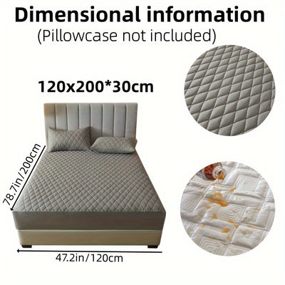 2/3pcs Set of Quilted Waterproof Bed Cover in Multiple Colors, Waterproof Mattress Protector, Bed Cover And Pillowcase Set, Non-Slip Full Coverage Bed Cover.