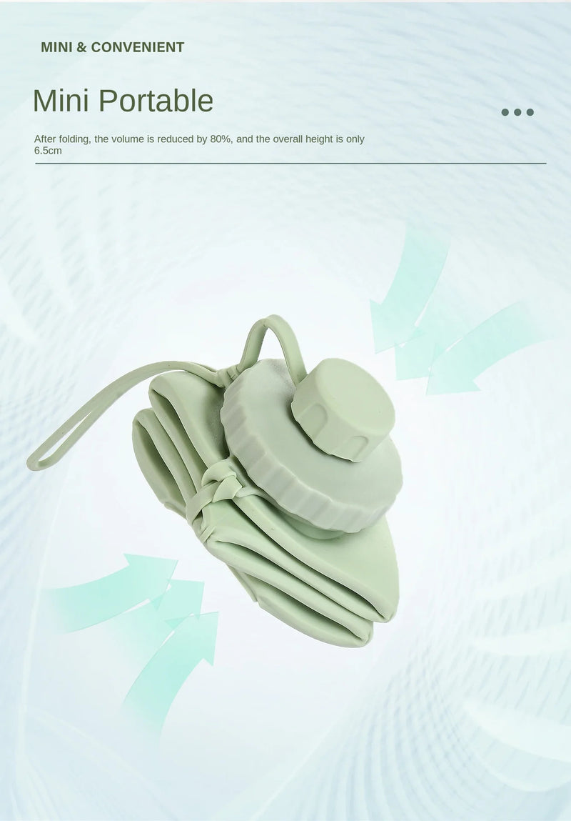 Foldable Silicone Insulated Tumbler - Large Capacity, Portable Water Bottle with Lid and Strap, Ideal for Outdoor, Travel, and Sports Use, Hand Wash Only, Outdoor Hydration|Foldable Water Bottle|Durable Insulation