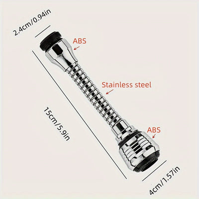 360° Rotating Kitchen Faucet Sprayer - Splash-Free Water-Saving 304 Stainless Extension Spray Head with Polished for RV Sink, Home Washing Machine & Dishwashing, Kitchen Faucet with Pull Sprayer, Rv Sink Accessory, Modern Ki