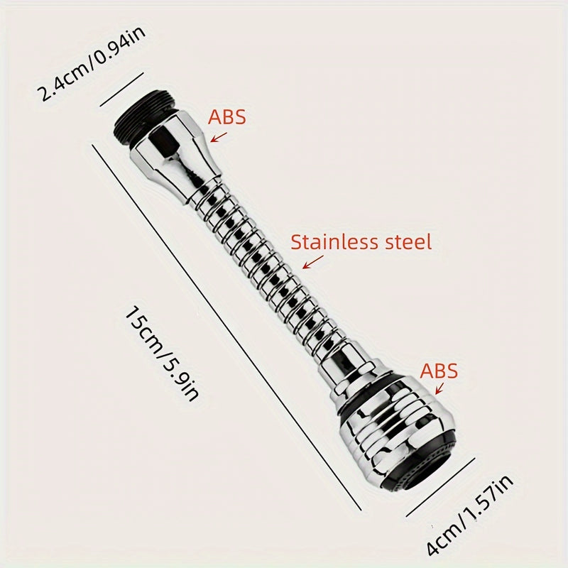 360° Rotating Kitchen Faucet Sprayer - Splash-Free Water-Saving 304 Stainless Extension Spray Head with Polished for RV Sink, Home Washing Machine & Dishwashing, Kitchen Faucet with Pull Sprayer, Rv Sink Accessory, Modern Ki