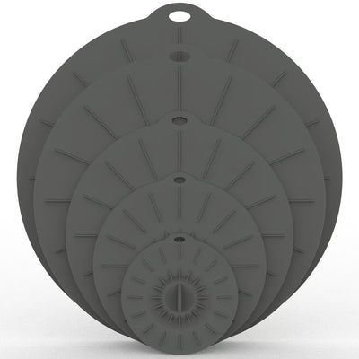 5pcs Silicone Bowl Lids Set - Heat Resistant, Reusable Suction Covers for Bowls, Cups, Plates, Pots, Pans - Food Contact Safe Microwave Splatter Guards, Kitchen Essentials