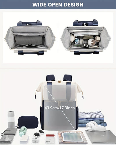 حقيبة ظهر أنيقة قابلة للتحويل للكمبيوتر المحمول للنساء - نايلون ناعم، حجرات متعددة، إغلاق بسحاب، مثالية للمدرسة والسفر والترفيه، متوفرة باللون الرمادي والوردي والأزرق والأحمر والأسود، حقيبة ظهر للمدرسة
