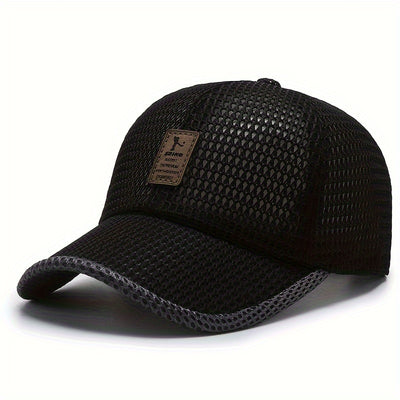 EDIKO Breathable Mesh Baseball Cap, Unisex Summer Trucker Hat, Outdoor Sports Running Cap, Woven Textile Material ≥80%, Hand Wash Only