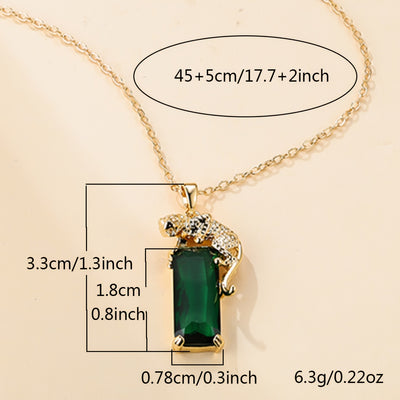 1pc Stylish Leopard Print Pendant Necklace - Bold Animal Design with Golden-Tone Copper, Synthetic Stone Accent, Perfect for Weddings & Formal Events, Ideal Gift for Men and Women, Formal Jewelry|Bold Statement Piece|Golden-T