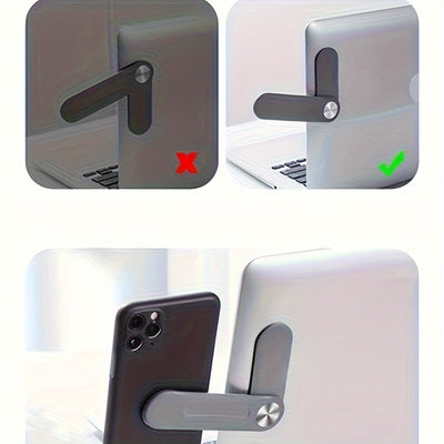 حامل شاشة كمبيوتر محمول مزود بحلقة مغناطيسية مجانية مكون من 3 قطع، مشبك شاشة مزدوج من البلاستيك اللاصق المغناطيسي، حامل توسيع للكمبيوتر المحمول