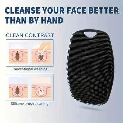 Elegant Men's Exfoliating Tool with Ergonomic Non-Slip Handle – Easy to Clean, Rinse Off Instantly, Battery-Free Design for Shower or Bath Use. A Must-Have Grooming Essential in Any Stylish Man’s Spa Experience—Includes