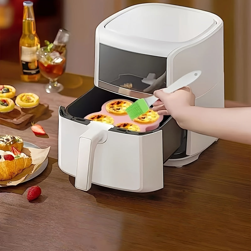 1pc Non-Stick Cake Mold - Oven, Microwave & Dishwasher Safe Bakeware - Pastel Pink/, Heat Resistant up to, Easy Release & Clean, Space-Saving 4-Cavity Design for Home & Professional Kitchens - Ideal for Cakes, Cupcakes, Burge