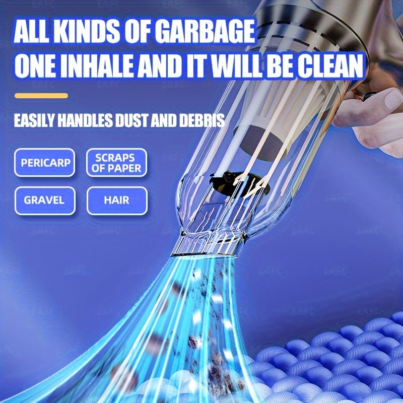 مكنسة كهربائية صغيرة لاسلكية متعددة الوظائف محمولة باليد، أداة تنظيف منزلية رطبة وجافة، مكنسة كهربائية داخلية للسيارة