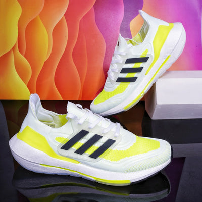 Men's Sneakers - All-Season Non-Slip Cushioned Platform Sneakers with Breathable Upper, Cushioned Midsole - White/Orange Accent Joggers for Gym, Running, Everyday - Lace-Up Closure - Ideal Gift for Athletes & Casual Wearers,