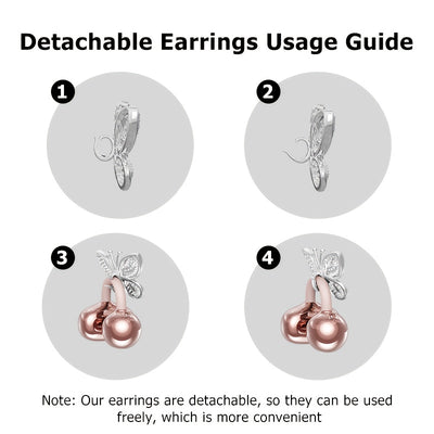 i121 Wireless Clip-On Headphones with Detachable Gemstone Earrings - 10mm Drivers, Hi-Res EQ Sound, Noise Cancellation, Clear Calls, Compatible with All Smartphones, Sports Workout & Halloween Gift, Headphones For Music, Work