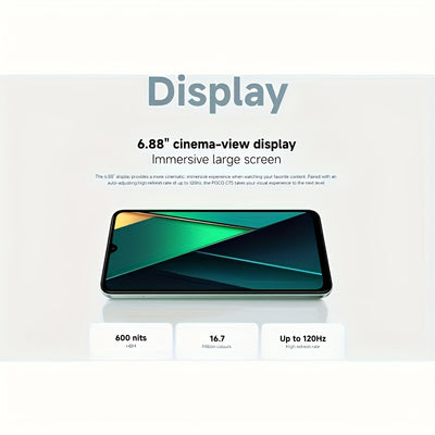 XIAOMI Redmi 14C 120Hz High Refresh Rate, 50MP AI Dual Camera, 1300K HD Main Camera, Large Capacity Battery, 6.88-inch Eye Protection LCD Screen, Side Fingerprint Unlocking, Supports GPS, Not Support NFC Function. No Charger