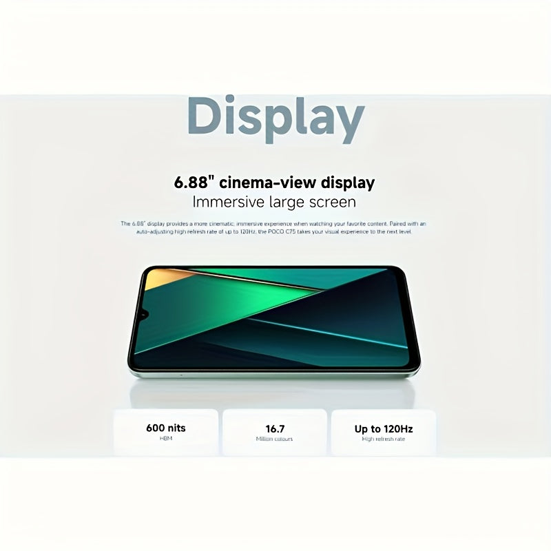 XIAOMI Redmi 14C 120Hz High Refresh Rate, 50MP AI Dual Camera, 1300K HD Main Camera, Large Capacity Battery, 6.88-inch Eye Protection LCD Screen, Side Fingerprint Unlocking, Supports GPS, Not Support NFC Function. No Charger