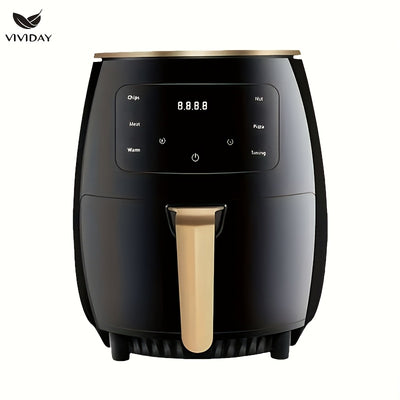 British household air fryer intelligent touch display screen electric fryer suitable for roasted chicken, french fries, chicken wings large capacity electric fryer kitchen air fryer