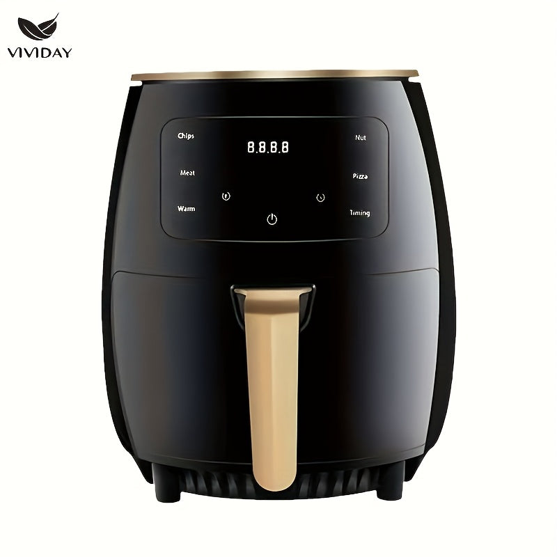 British household air fryer intelligent touch display screen electric fryer suitable for roasted chicken, french fries, chicken wings large capacity electric fryer kitchen air fryer
