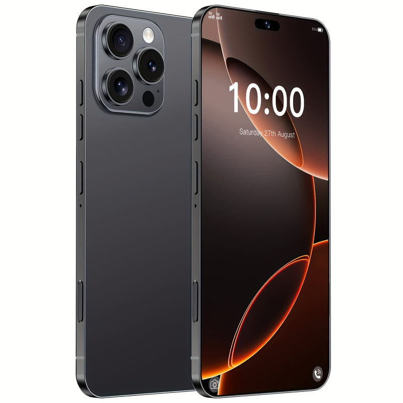 I16 Pro Max 2025 New 6.8" HD Large Display Smartphone, Multi-function Unlocked Phone, 12+512GB, Front And Rear HD Camera, 6800 MAh Large Capacity Battery, With Data Cable, Suitable For Birthday Gifts