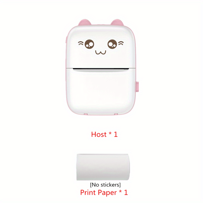 Photo Printer Smart Label Printer Mini Multi-function Portable Photo Printer Sticky Notes Note Code Text List Thermal Printer Ink-free Printer Small Mobile Phone Photo Album Printer