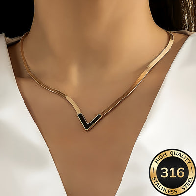High-quality stainless steel Golden Women's necklace, anti-fading, comfortable and versatile, simple and elegant, high-quality fashionable Women's earrings, jewelry accessories for daily wear parties, are exquisite gifts for