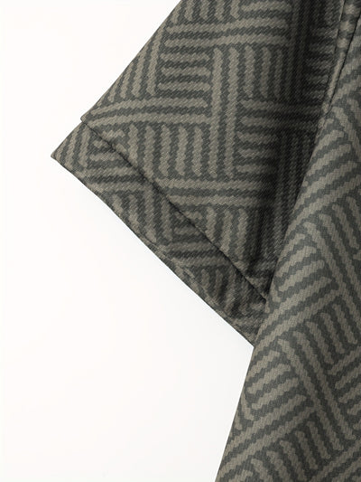 تي شيرت رجالي بأكمام قصيرة + شورت بدلة رياضية كاجوال باللون الأزرق