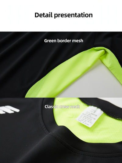 Men'S 5pcs Athletic Apparel Set - Hooded Jacket, Long Sleeve Compression Shirt, Short Sleeve Compression Top, Running Tights, and Shorts - Polyester High Stretch Fabric, Zip Detail, for Training, Hiking, Basketball, Gym - Fou