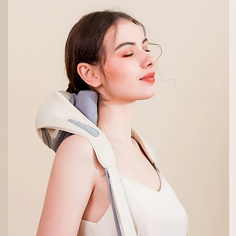 USB Rechargeable Neck Massager, Lumbar And Shoulder Massager, Automatic Cervical Kneader, Trapezius Muscle Massager.