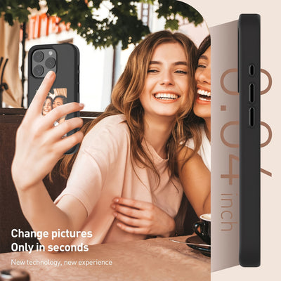 Diy Display Screen Mobile Phone Case For Iphone, Personalized For Smart Silicone Cover, Fits 15/14 Pro Max/Pro, No Battery Required, Protective Ink Display Case