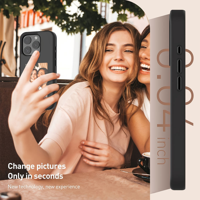 Diy Display Screen Mobile Phone Case For Iphone, Personalized For Smart Silicone Cover, Fits 15/14 Pro Max/Pro, No Battery Required, Protective Ink Display Case