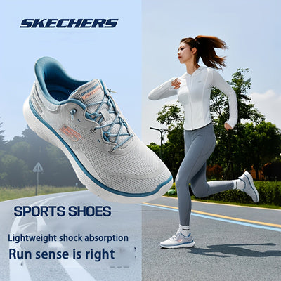 Skechers Genuine Women'S Shoes 2025 New Summer Breathable Slip-On Walking Shoes Casual Sports Shoes 150218-GYMT