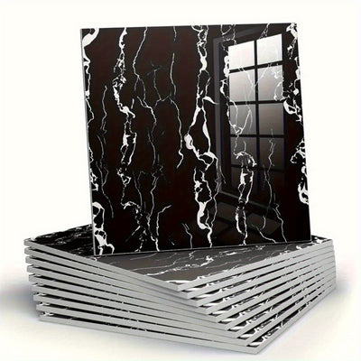 30pcs Marble Wall Stickers - Self-Adhesive Foam Panels, Thickened Design Vinyl Wallpaper for Bathroom, Living Room, Kitchen, Bedroom Renovation - Easy Peel & Stick Home Decor, Wall Stickers for Walls, Kitchen Makeover, Elegan