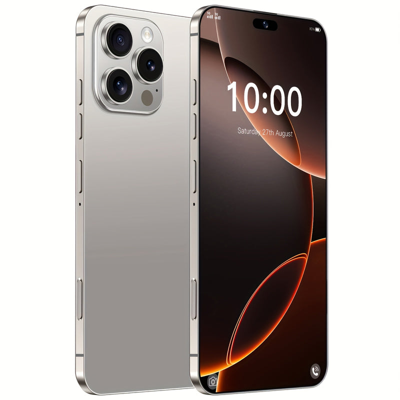 I16 Pro Max 2025 New 6.8" HD Large Display Smartphone, Multi-function Unlocked Phone, 12+512GB, Front And Rear HD Camera, 6800 MAh Large Capacity Battery, With Data Cable, Suitable For Birthday Gifts