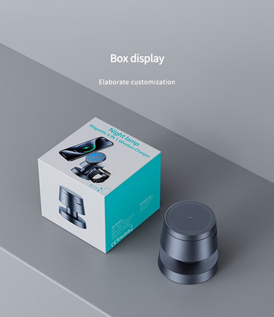 Mushroom lamp 15W Fast charger Magnetic 4-in-1 wireless charger nightstand preferred Fast charge mobile phone/watch/headphones at the same time