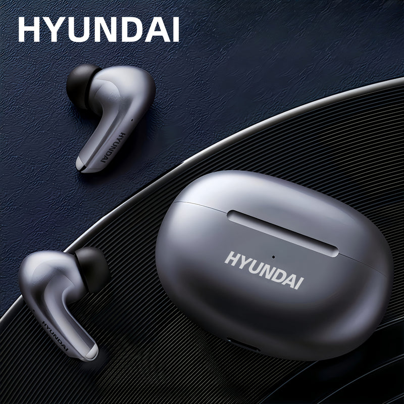 HYUNDAI 2025 Hot Selling Wireless Wireless Earbuds - Low Latency, Long Battery Life, Sound Isolation, with Mic for Gaming, Sports, and Music, Touch Control, USB-C Charging, Semi-Open Back Design, Condenser Microphone, Ideal f