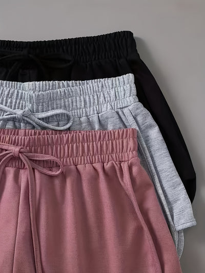 Targeted Three-piece Sports Shorts, Suitable for Yoga, Running, Fitness, Casual Sports Shorts