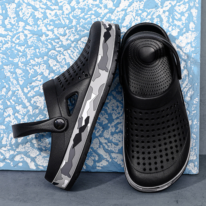 صندل رجالي قابل للتنفس، مريح وغير قابل للانزلاق، مناسب للشاطئ