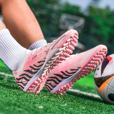 Professional TF Football Cleats for Men - All-Weather Anti-Slip Studs, Breathable Mesh Upper & Rubber Outsole, Durable Training & Competition Shoes for Indoor/Outdoor Soccer, Sports Footwear, Stylish Athletic Footwear, Cushio