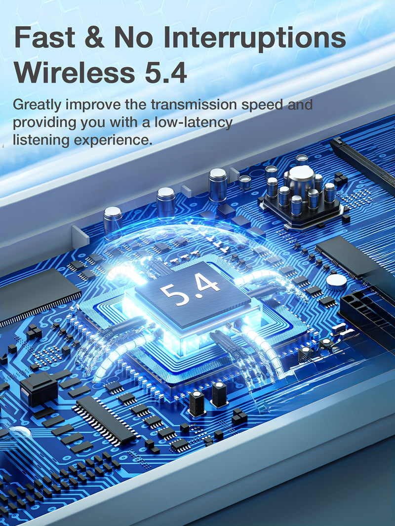 Wireless Earbuds: Touch Controls & HD Calling, Featuring Ultra-Long Battery, Noise Cancellation, and Seamless Wireless Connectivity - Ideal for Lifestyle & Gaming | Modern Aesthetic Design