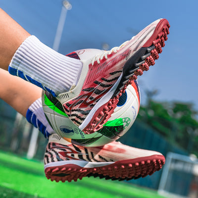 Professional TF Football Cleats for Men - All-Weather Anti-Slip Studs, Breathable Mesh Upper & Rubber Outsole, Durable Training & Competition Shoes for Indoor/Outdoor Soccer, Sports Footwear, Stylish Athletic Footwear, Cushio