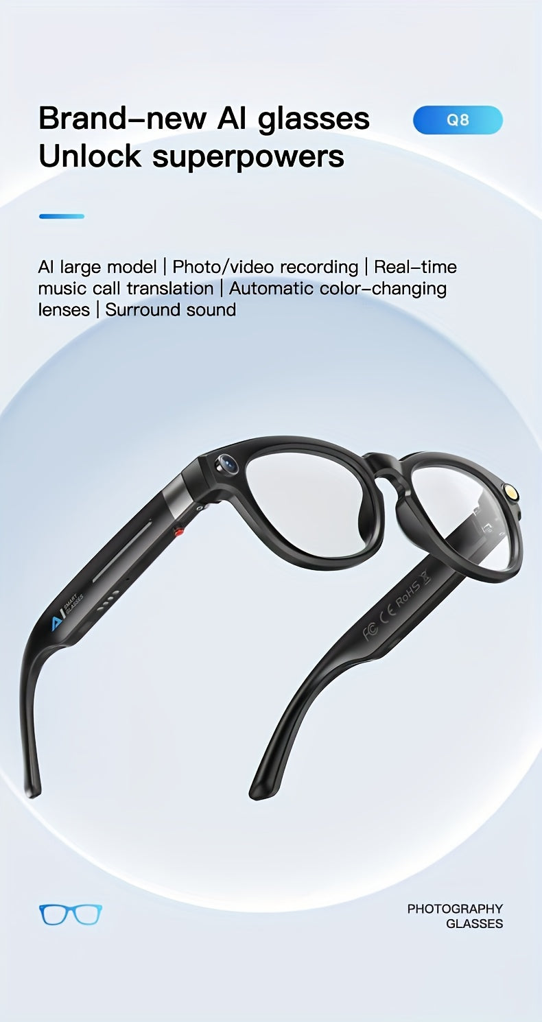 HYUNDAI Q8 Wireless Wireless Earbuds with Auto Sleep Mode, USB-C Charging, Long-Lasting Battery - Matte Black, Compatible with Smartphones/Tablets/Laptops, for Women, Gym, Travel, Everyday Use - Stylish Wireless Earbuds for F