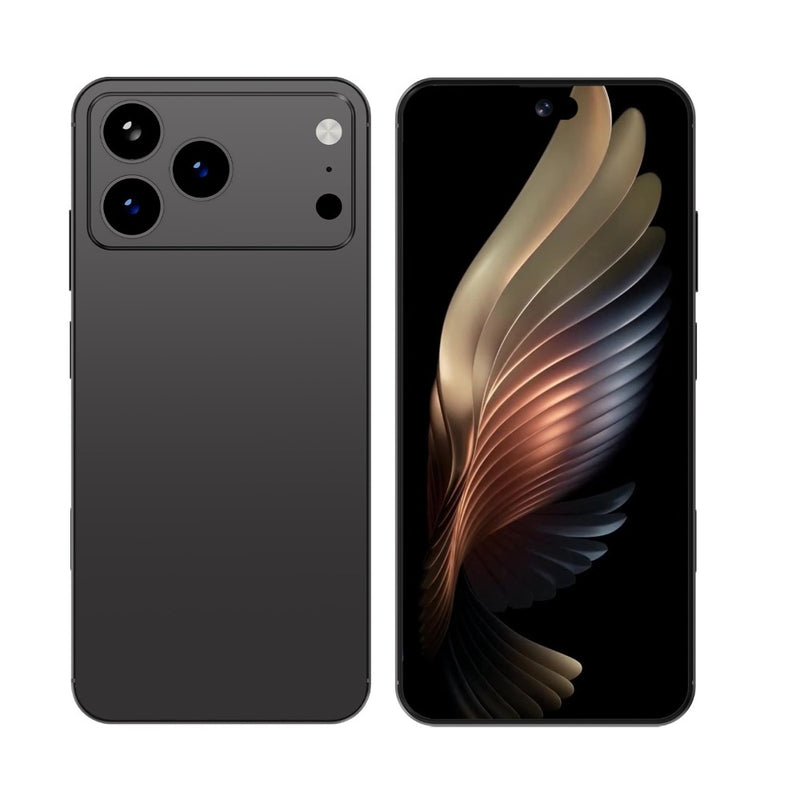 I17 Pro Max The global version of the smartphone, equipped with the Android 14 system, features a 6.8-inch high-definition screen, 12GB of RAM and 512GB of storage space, 72MP + 108MP cameras. It is a mobile smartphone.