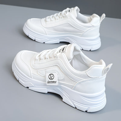 Women's Platform Sneakers, Fashion Lace Up Outdoor Shoes, Women's Comfortable Low Top Shoes