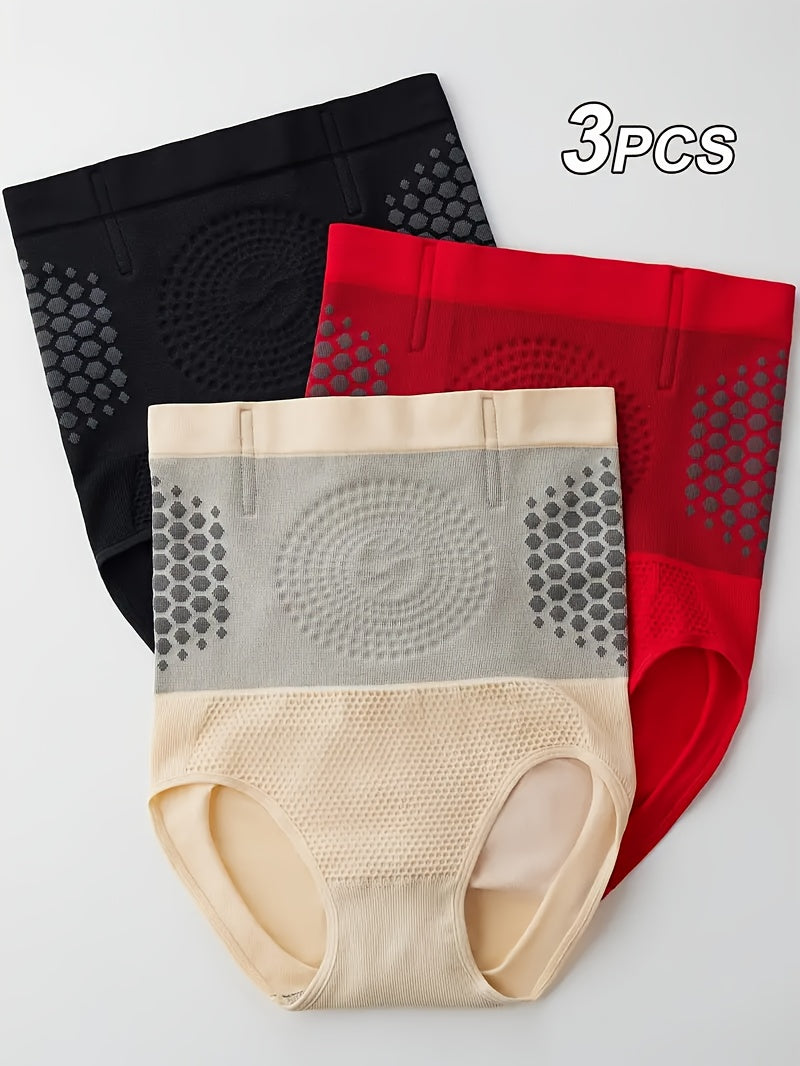 3pcs High-Waisted Tummy Control Shapewear Panties for Women, Butt Lifting, and Stomach Flattening Leggings Suitable for Fitness, Running, Body Sculpting, and Sports