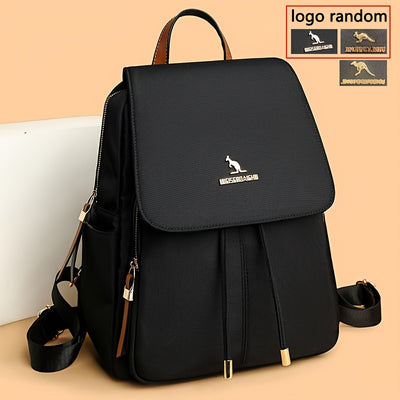 حقيبة ظهر H7 خفيفة الوزن وكبيرة السعة للمراهقين من عمر 3 إلى 5 أيام - حقيبة سفر أنيقة سوداء كاجوال مع مقصورات متعددة، وسحاب إغلاق متين وأجزاء معدنية ذهبية اللون، مثالية للاستخدام اليومي، حقيبة ظهر للسفر، متعددة الاستخدامات