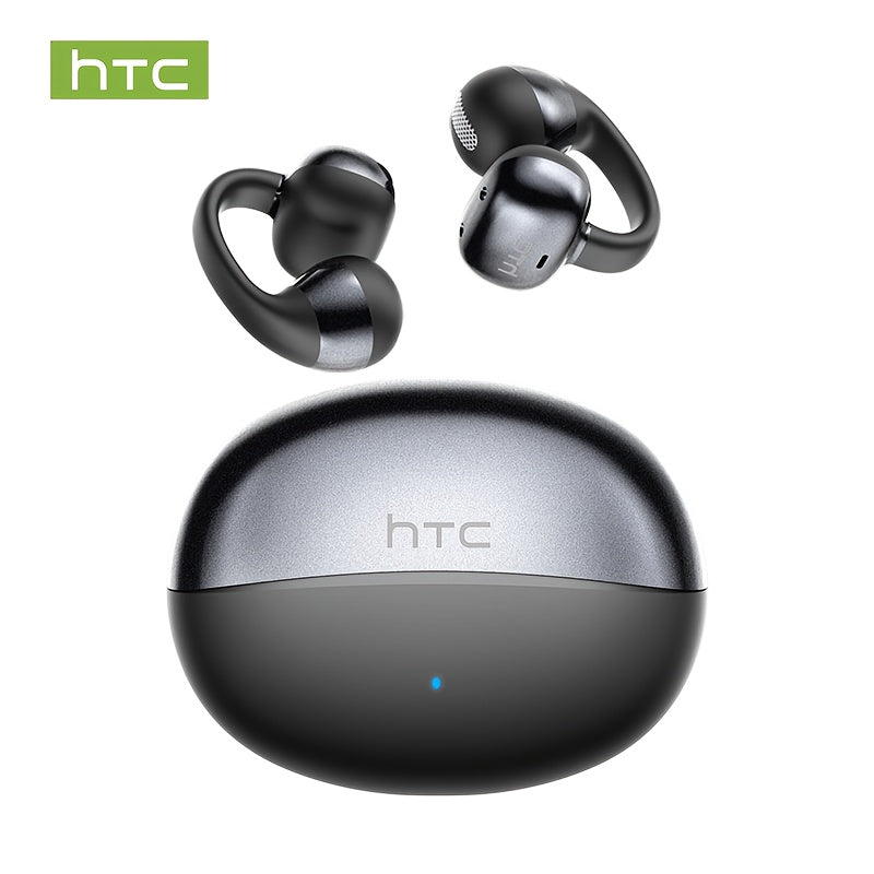 HTC NE56 Wireless Earbuds with 6.0 Low-Latency HD Voice, Compatible with iOS & Android, Portable & Comfortable Design, Built-in Microphone, Noise Cancellation, USB Rechargeable