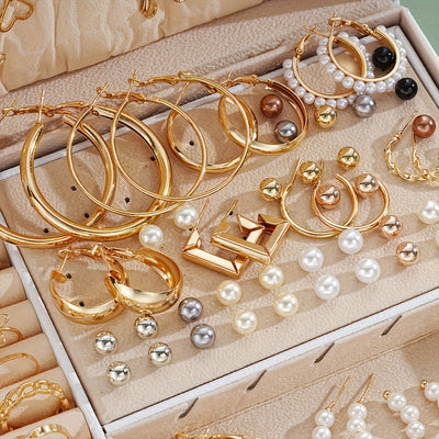 86pcs Fashionable Elegant Necklace, Earrings, Rings, and Studs Jewelry Set for Women & s - Versatile Casual Attire or Holiday Gift, No Box Included