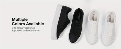 Women's Simple Platform Sneakers, Casual Lace Up Outdoor Shoes, Comfortable Low Top Shoes