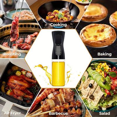 1 BPA-Free Oil Spray Bottle, Suitable for Cooking - Rectangular Design with Precision Nozzle, Ergonomic Kitchen Tool for Air Fryer, Baking, Grilling, Salad & Hair Care, Hand Wash Only, Baking Accessory, Durable Sprayer, Mist