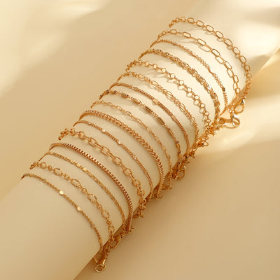 11pcs/12pcs Creative Minimalist Heart Twist Chain Bracelet Set, Stainless Steel with Artificial Crystal Accents, Versatile for Daily Wear & Parties, Valentine'S Day Gift, All-Season Accessory, Party Accessories|Minimalist Bra