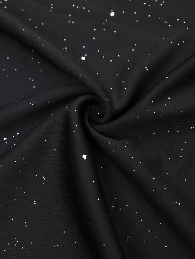 فستان بحافة ورقة اللوتس البودرة