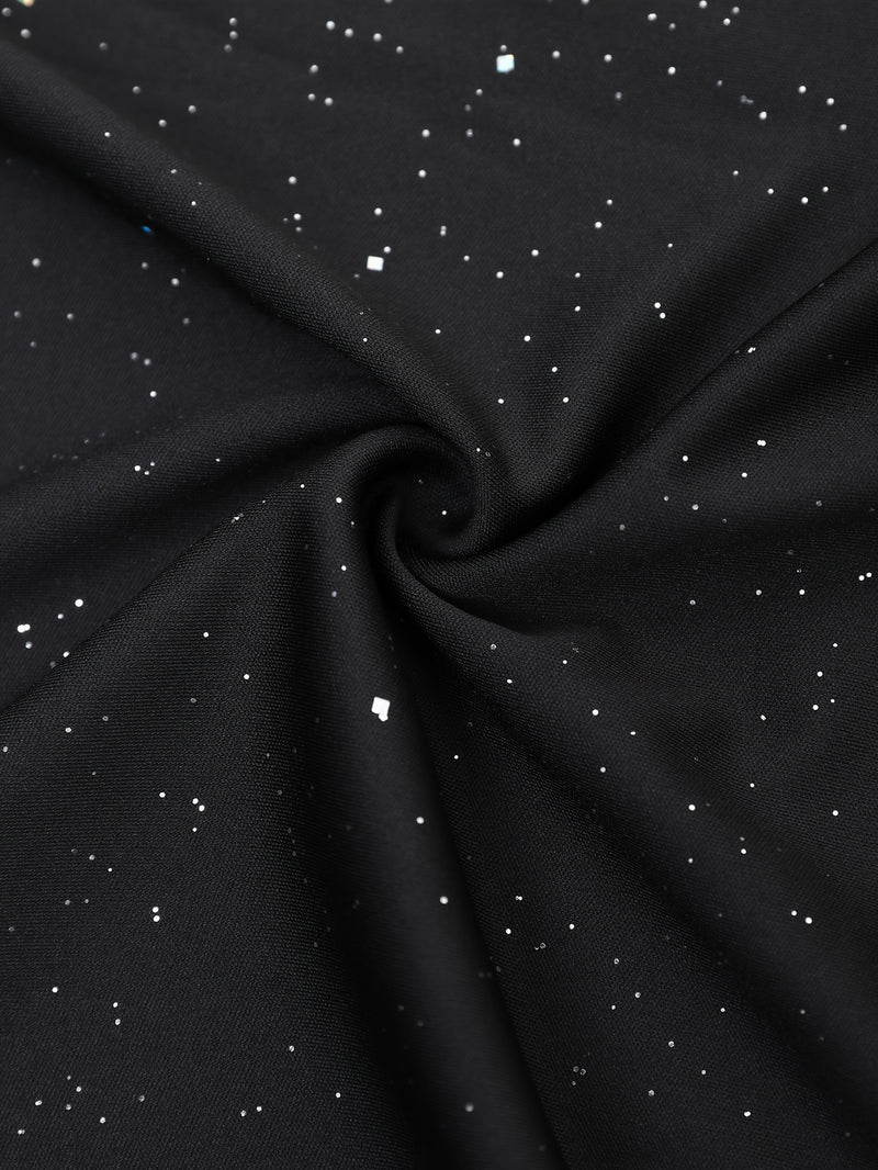 فستان بحافة ورقة اللوتس البودرة