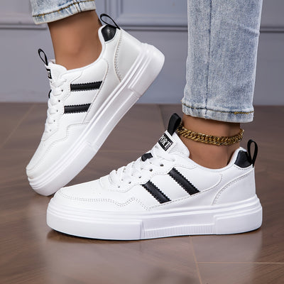 2025 New Casual Sports Shoes, Four-Season Couple Style Women's Flats, Premium Versatile White Sneakers