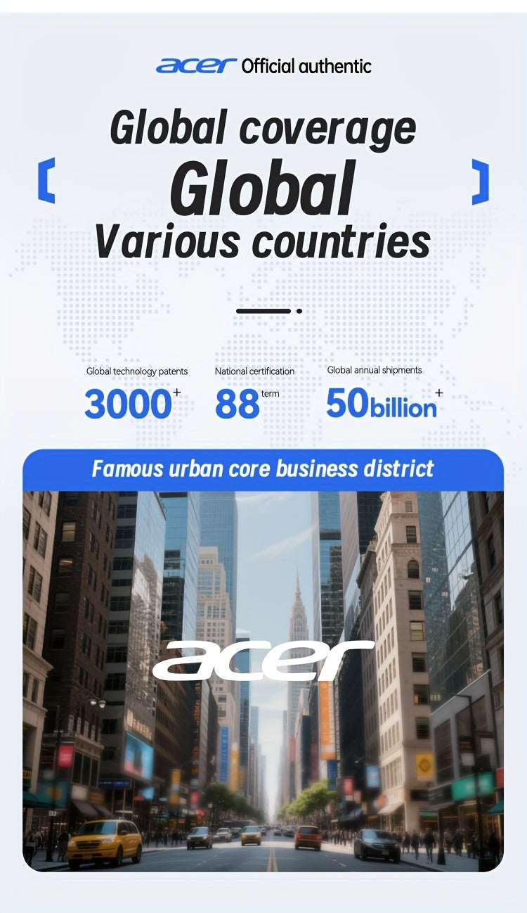 ACER HiFi High-definition Stereo Sound TWS Wireless Earbuds with Call Noise Cancellation, Long Standby Time, Dual Core 5.4 Wireless Chip, HIFI Grade Stereo Sound, Lightweight Touch Design, Fashionable Design, Comfortable for